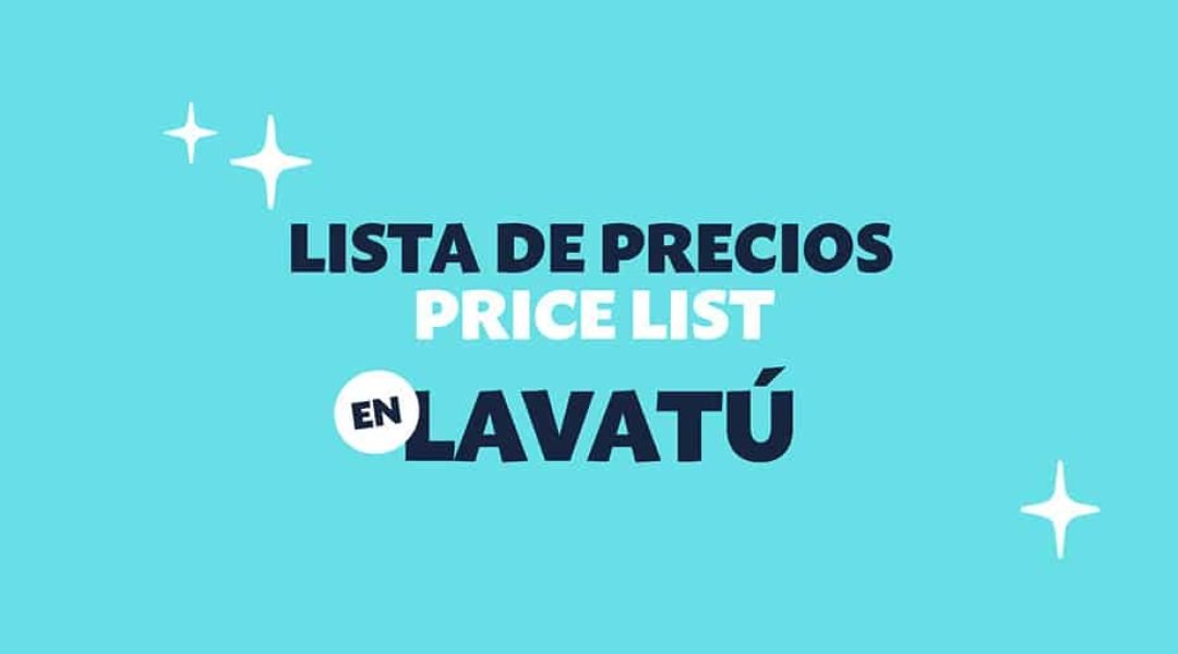 banner lista de precios Lavanderia Lavatú Cartagena Colombia