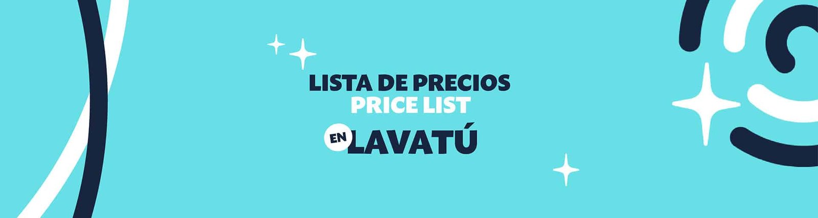 banner lista de precios Lavanderia Lavatú Cartagena Colombia