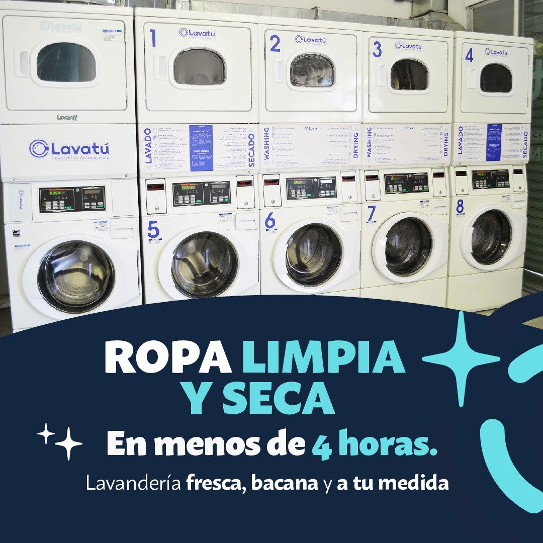 img torres de lavado autoservicio o self service Lavatú Lavandería en Cartagena Colombia